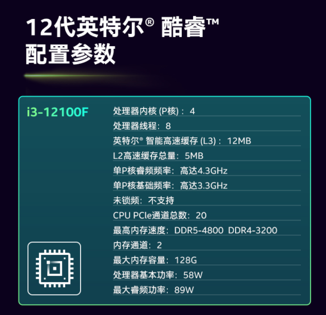 Corei3-12100F：电脑发烧友的速度与激情之选  第4张